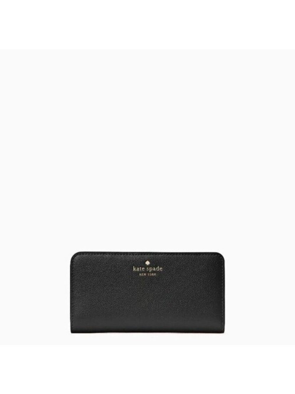 Kate Spade Bailey Large Slim Pebbled Leather Bifold Wallet, Black